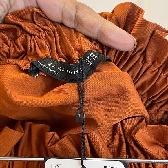 NWT Zara A-Line Mini Skirt - Women Size XS - Rust - Picture 6 of 6